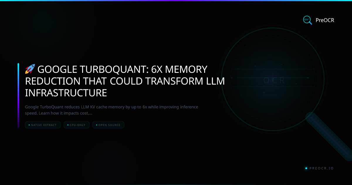 🚀 Google TurboQuant: 6x Memory Reduction That Could Transform LLM ...