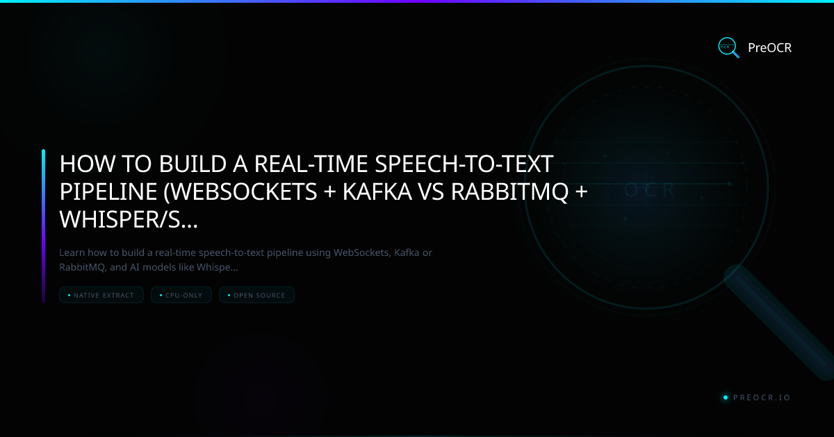 How to Build a Real-Time Speech-to-Text Pipeline (WebSockets + Kafka vs ...
